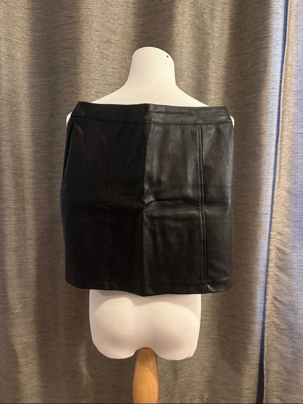 art class Black Faux Leather Mini Skirt
